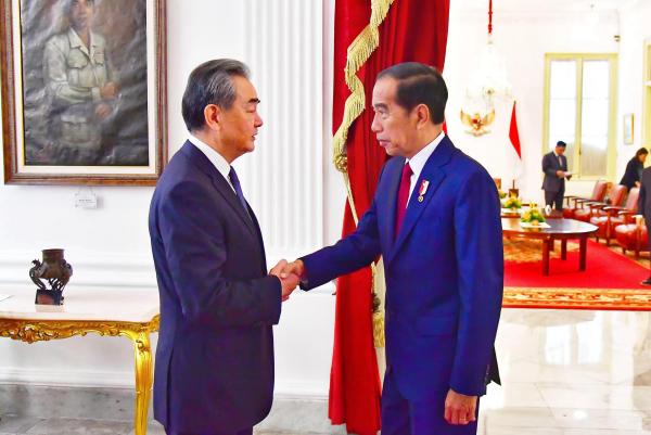 印尼总统佐科会见中国外长：愿同中方密切合作 共同维护地区和平稳定