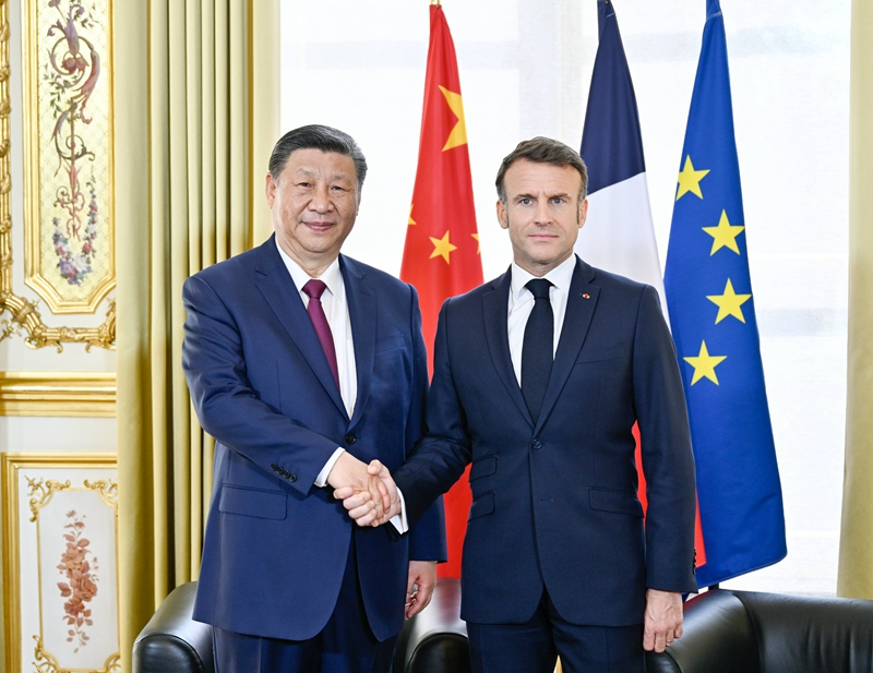 中国国家主席习近平同法国总统马克龙举行会谈
