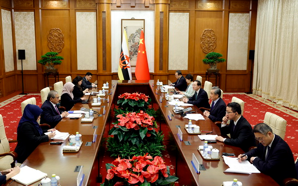 中国外长王同文莱外交主管部长会谈 共同维护地区和平稳定
