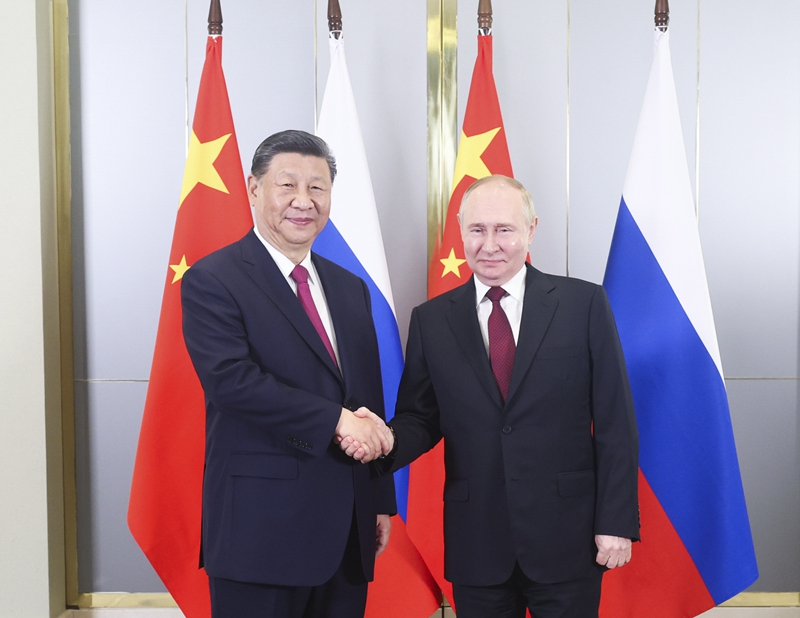 俄罗斯、中国元首会晤 反对外部势力插手南海问题