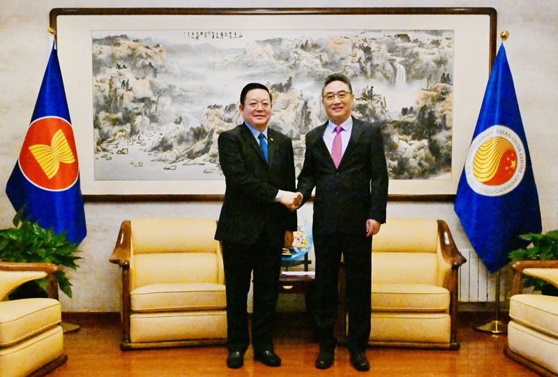中国—东盟中心秘书长史忠俊会见东盟秘书长高金洪