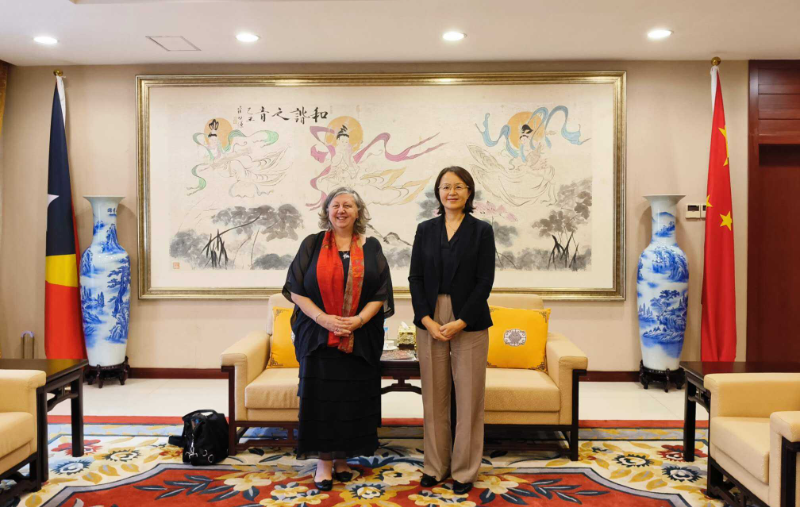 中国驻东帝汶大使会见联合国儿童基金会新任驻东帝汶代表
