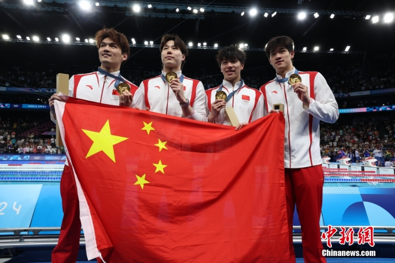 （巴黎奥运）中国游泳两金收官 美国跃居金牌榜首位