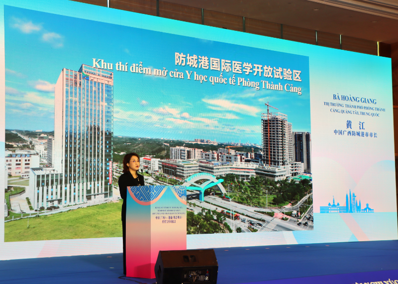 中国广西防城港市市长黄江率防城港市代表团访问越南