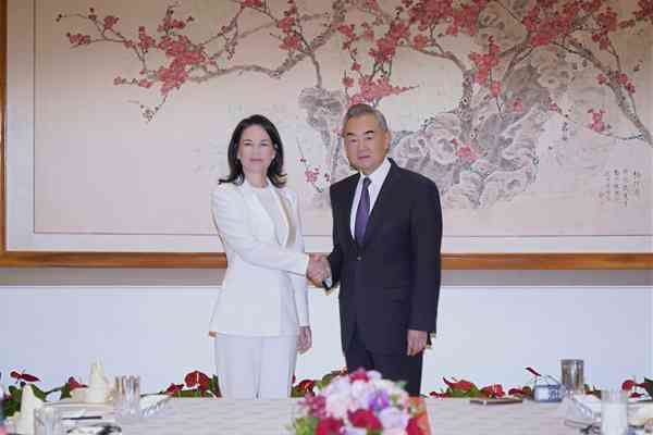 中国外长王毅会见德国外长贝尔伯克