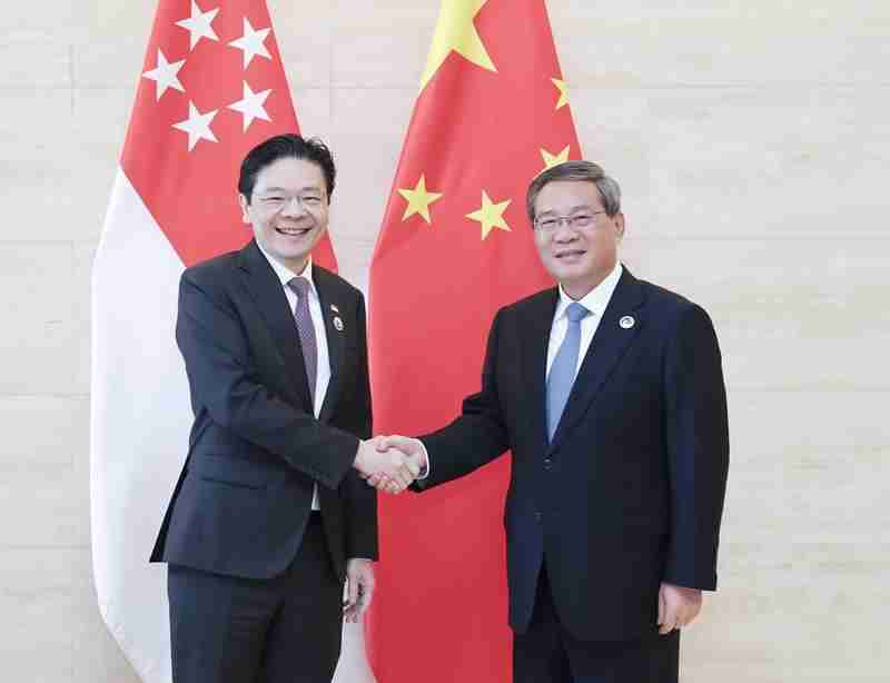 中国总理李强会见新加坡总理黄循财 共同维护亚洲和平稳定发展