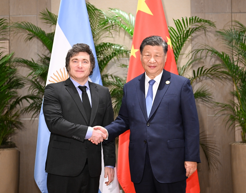中国国家主席习近平会见阿根廷总统米莱