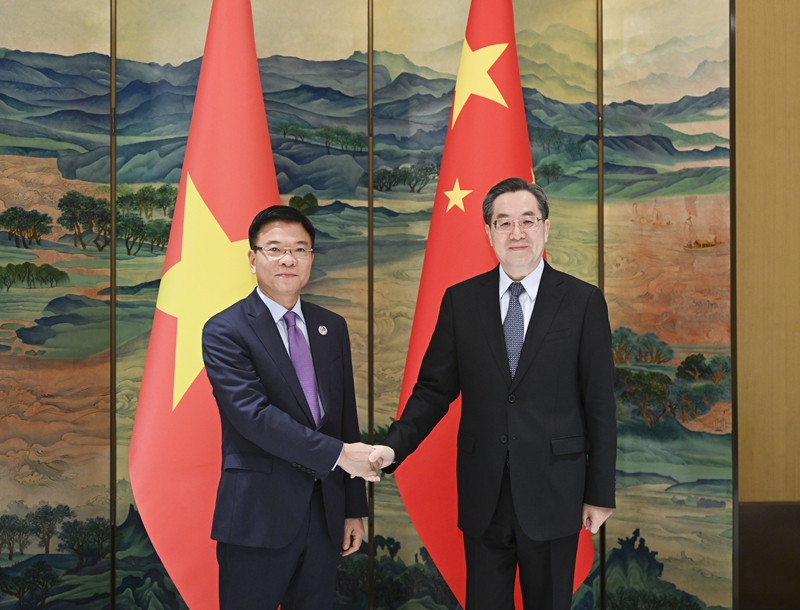 中国副总理丁薛祥会见越南副总理黎成龙