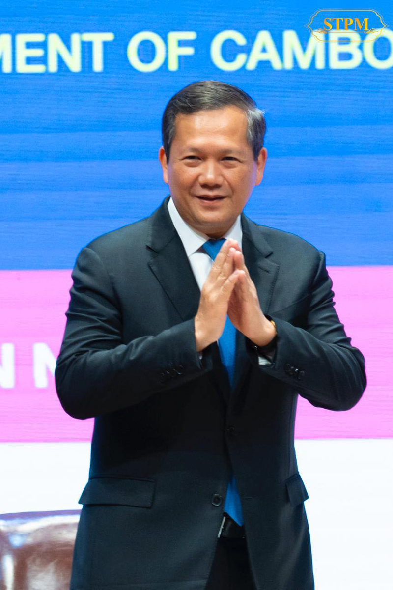 柬埔寨首相洪玛奈在全球华人经济和科技峰会上讲话 柬允许外国企业100%持股