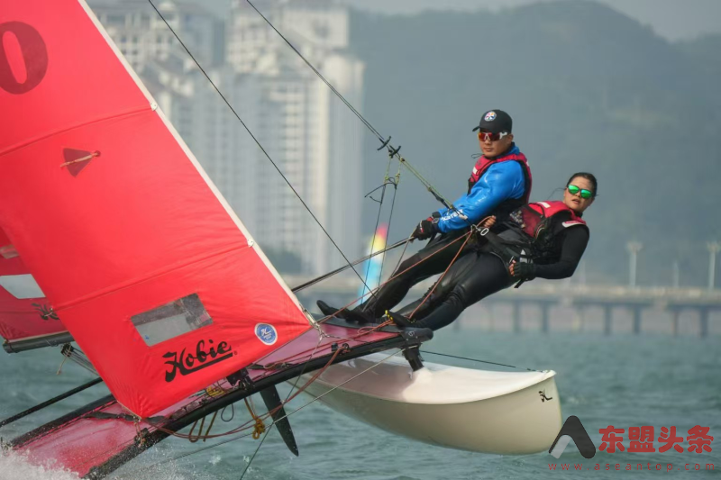 2024年第二届北部湾国际帆船公开赛暨广西帆船城市联赛 （Hobie16级别）防城港站落幕
