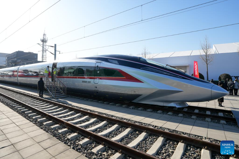 China debuts prototypes of world's fastest high-speed train