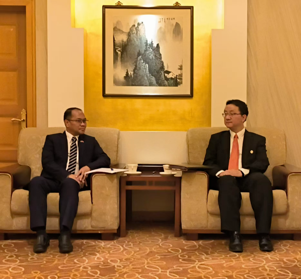 中国外交部官员会见缅甸驻华大使 