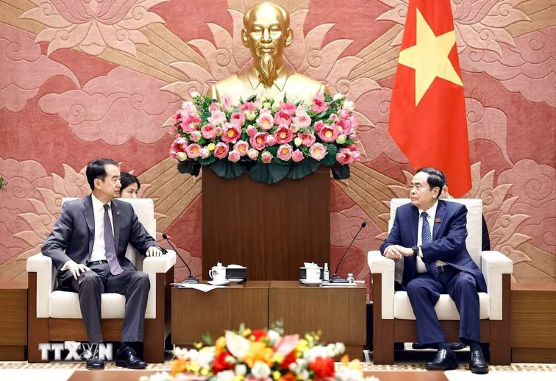中国驻越南大使何炜拜会越南国会主席陈青敏