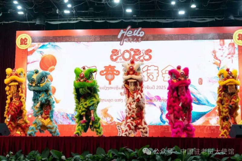 中国驻老挝大使馆举行2025年“温暖迎春·共庆中国年”新春招待会