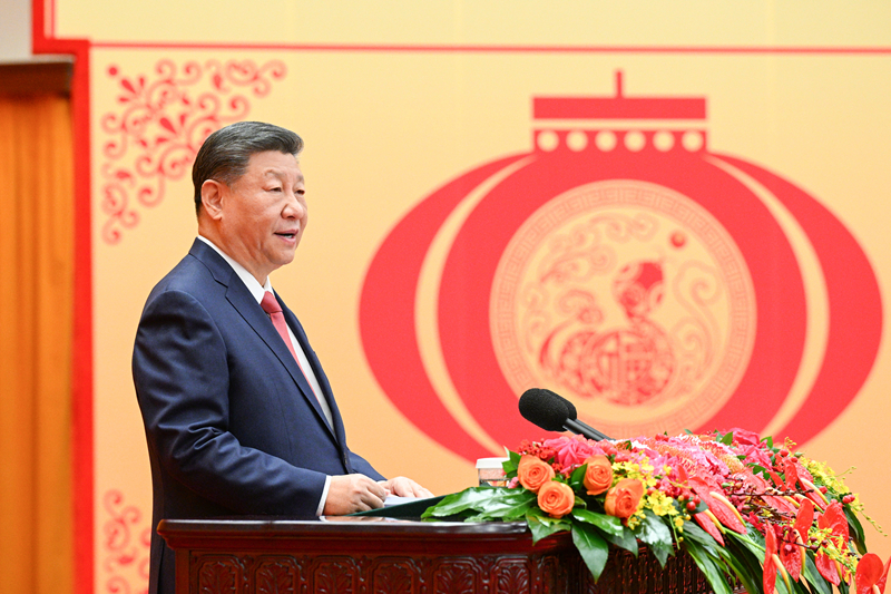 中共中央国务院举行春节团拜会 习近平讲话 向全国人民、港澳台同胞和海外侨胞拜年