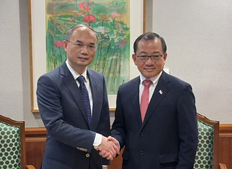 新加坡国会议长会见中国大使  愿继续推进两国立法机构交往