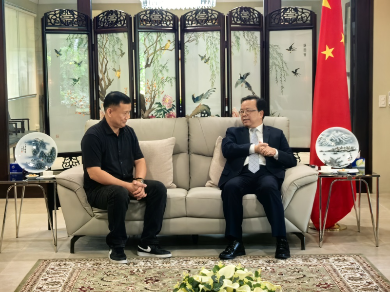 中国驻菲大使会见菲律宾国警反绑架局新任局长 就打击跨国犯罪等进行交流