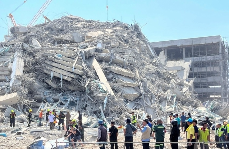缅甸7.9级地震泰国震感明显 曼谷在建高楼倒塌40多人失踪 3人死亡