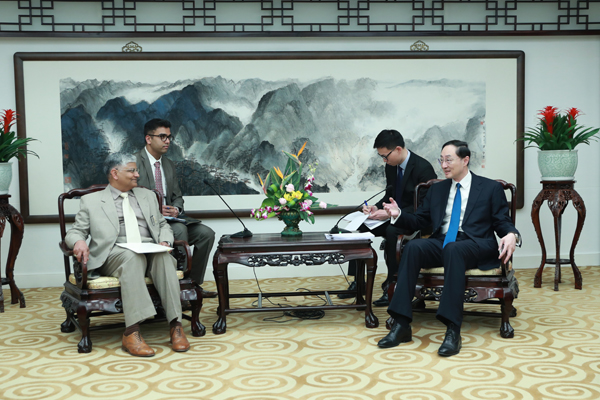 中国外交部副部长孙卫东会见印度驻华大使罗国栋
