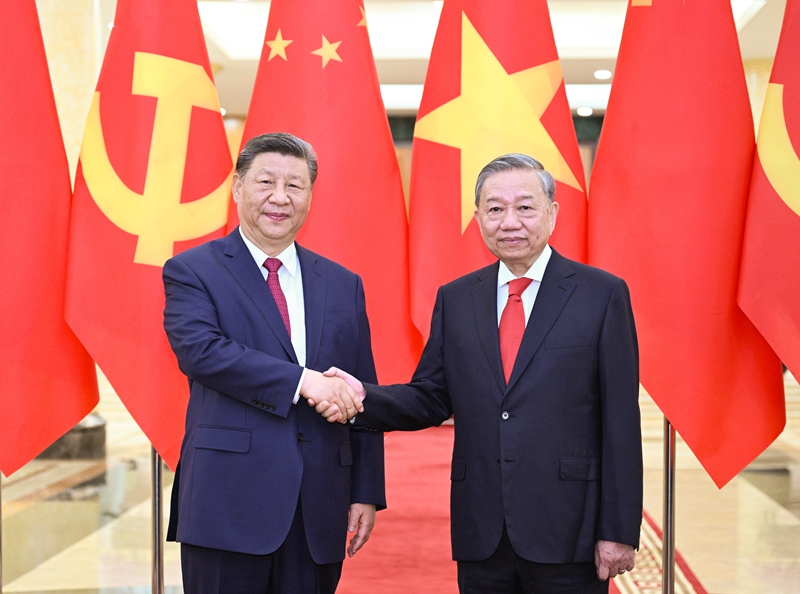 中共中央总书记习近平同越共中央总书记苏林举行会谈