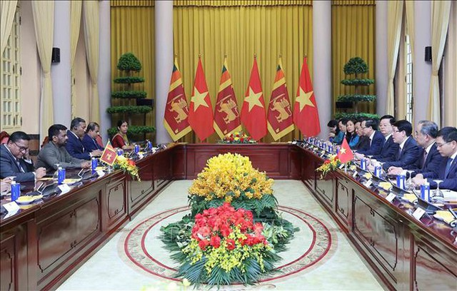 斯里兰卡总统对越南进行国事访问 与越南国家主席梁强会谈