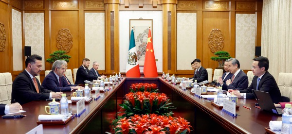 中国外长王毅会见墨西哥外长 携手捍卫各自正当权益 抵制反对单边行径