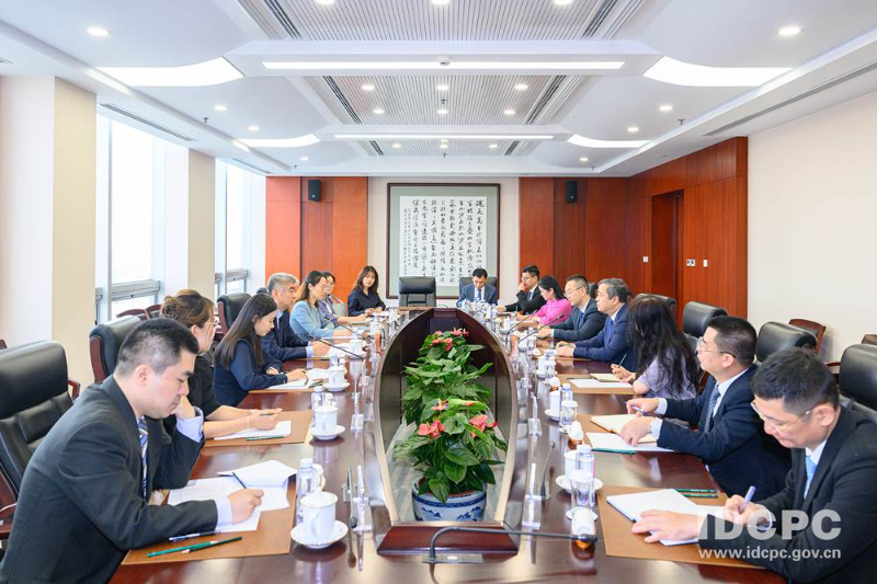 中共中央对外联络部副部长陈洲会见越共中央宣教与民运部代表团