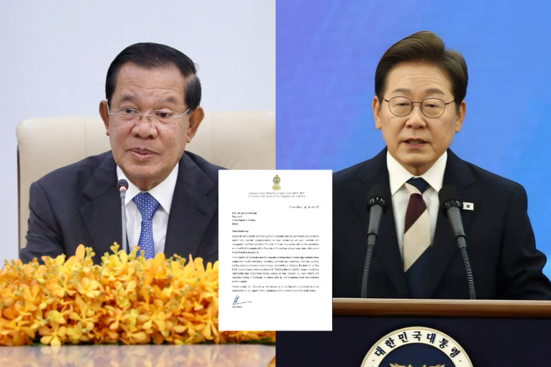 柬埔寨人民党主席、参议院主席洪森向韩国新任总统李在明致贺电