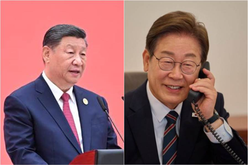 中国国家主席习近平同韩国总统李在明通电话