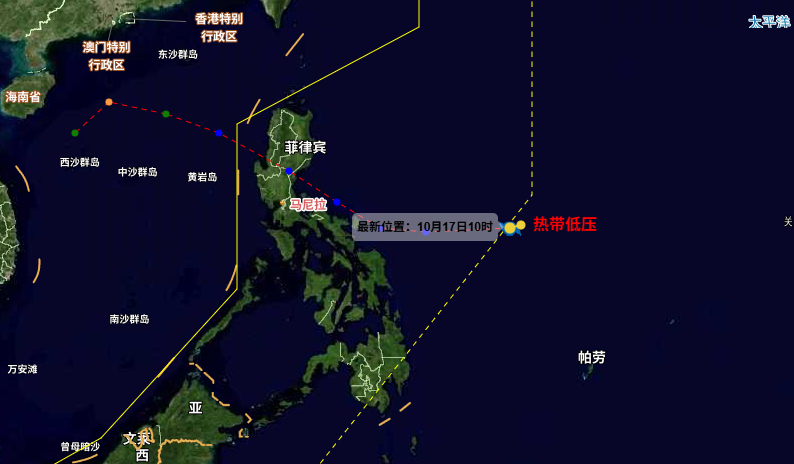 热带低气压“拉米尔”增强 菲律宾多地发布一号风讯