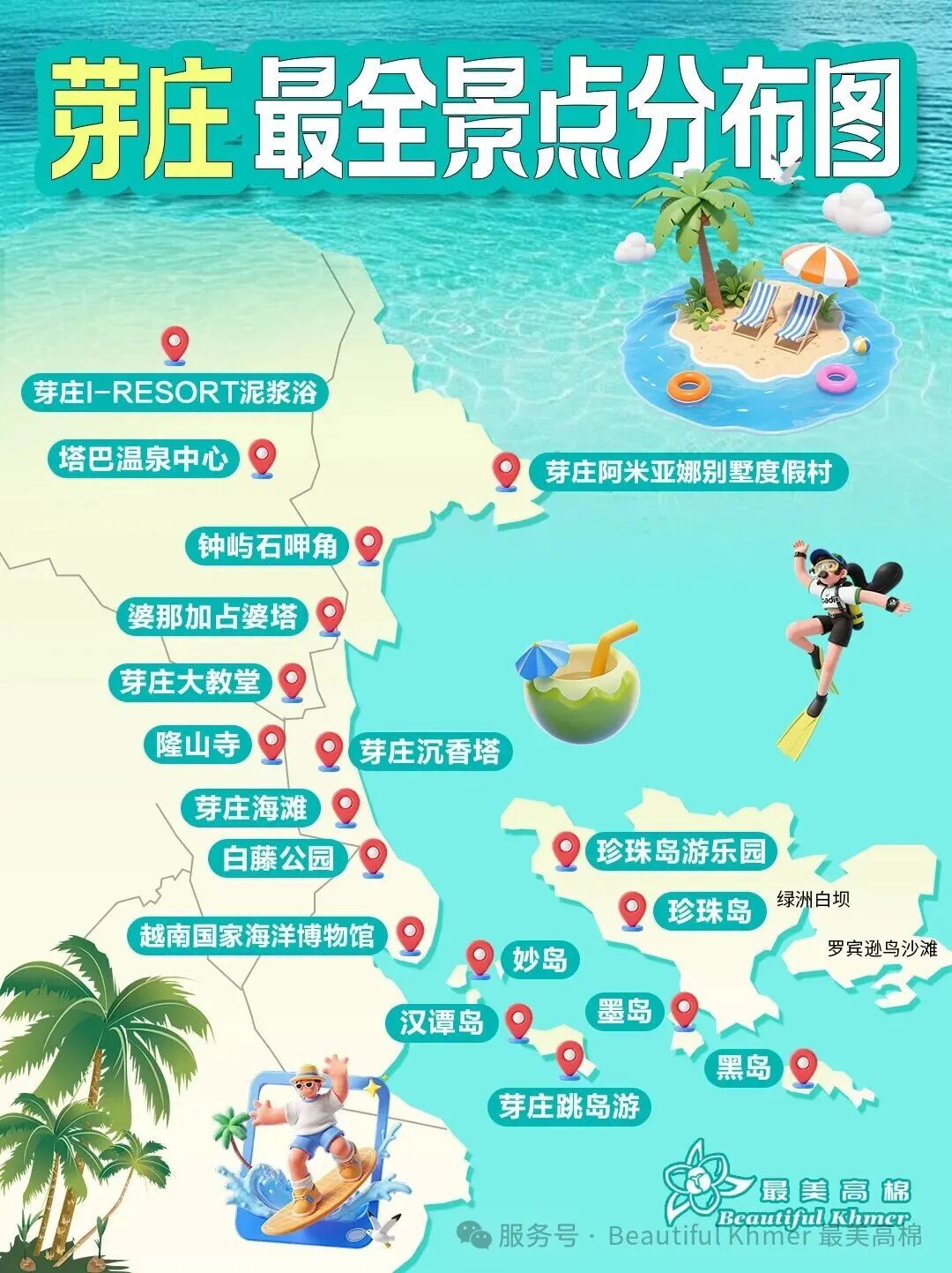 越南｜听说你正想去芽庄？最全景点分布码住，现在就去！