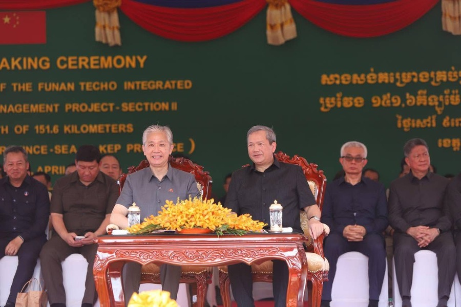 The 2nd sector of Funan Techo Canal was inaugurated in Takeo Province, Cambodia