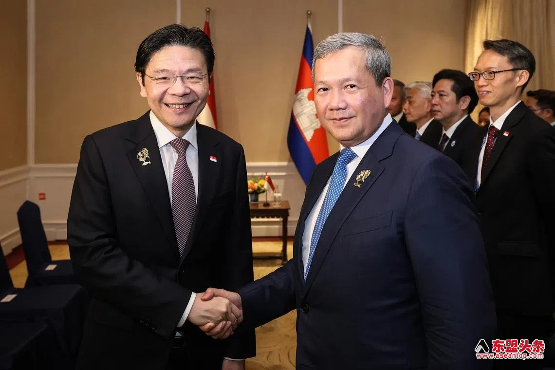 新加坡总理黄循财出席东盟峰会 先后会见柬马两国领导人