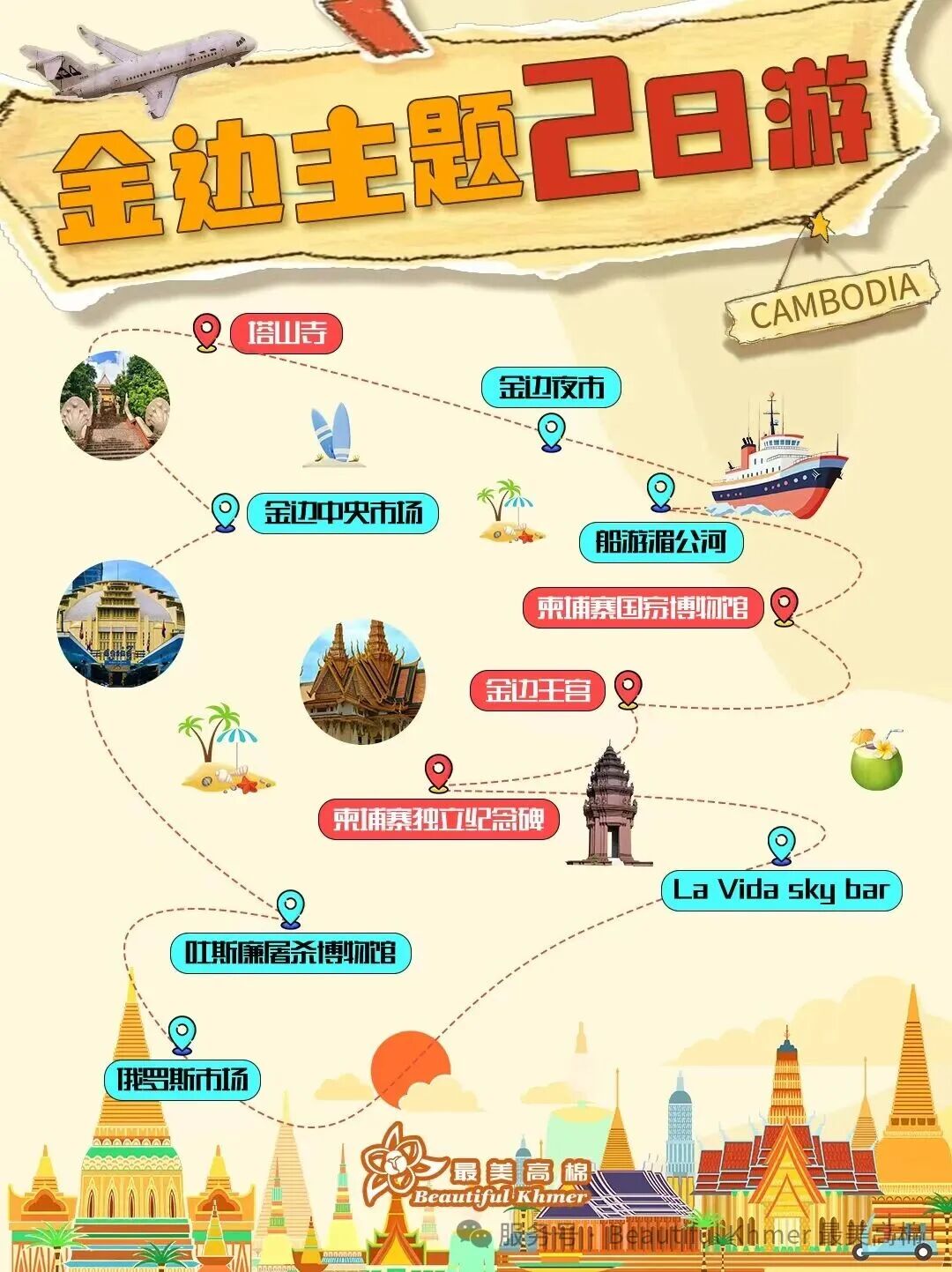 柬埔寨｜金边主题2日游，请推送给计划来柬的朋友！