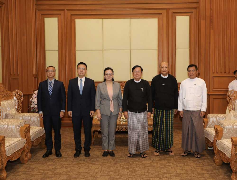 中国驻缅甸大使马珈拜会缅甸联邦议会议长兼民族院议长昂林兑