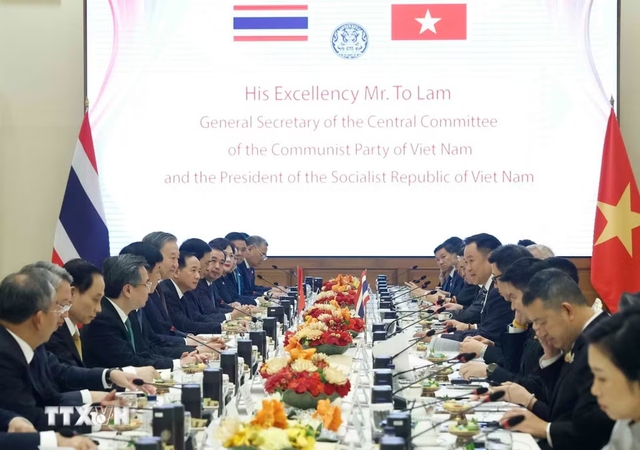 越南国家主席苏林访问泰国 与泰国总理阿努廷举行会谈