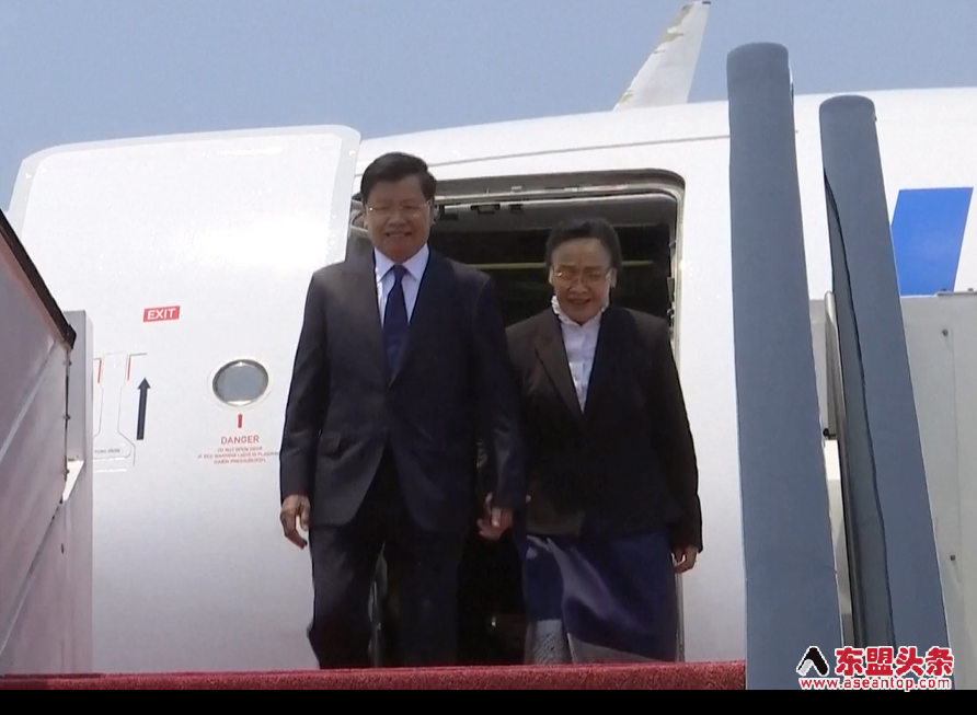老挝人革党中央总书记、国家主席通伦抵达浙江杭州，开始访华行程