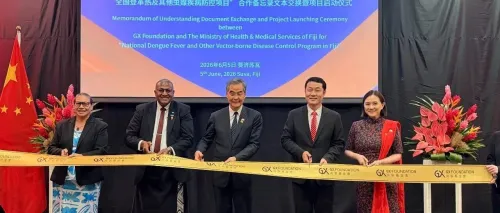 与斐济总统拉拉巴拉武会晤 全面启动全国虫媒疾病防控项目