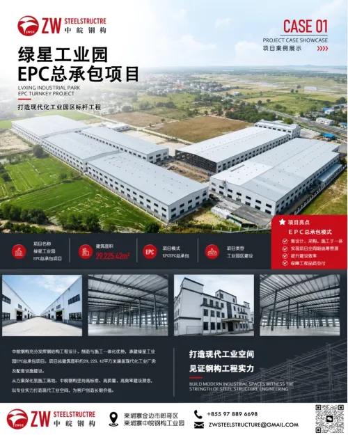 【中皖钢构-项目案例展示】绿星工业园EPC总承包项目