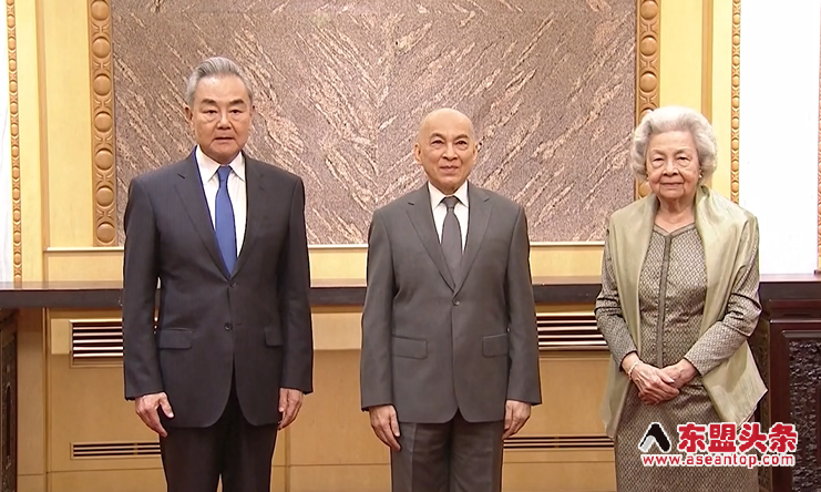 【视频】中共中央政治局委员、外交部长王毅看望柬埔寨国王西哈莫尼和太后莫尼列
