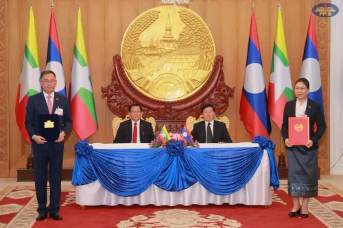 老挝国家主席会见缅甸总统敏昂莱：将在国际和东盟场合继续支持缅甸