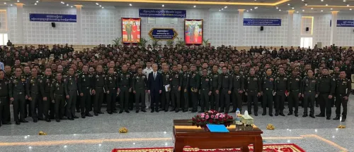中国驻柬埔寨大使汪文斌出席柬国防大学公开讲座 阐述全球安全倡议与中柬友谊