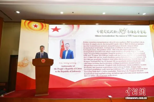中国驻印尼使馆举行庆祝中国共产党成立105周年招待会