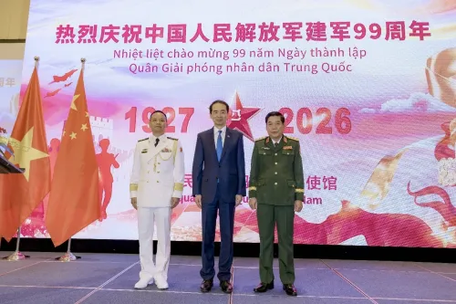 中国驻越南使馆举办庆祝建军99周年招待会