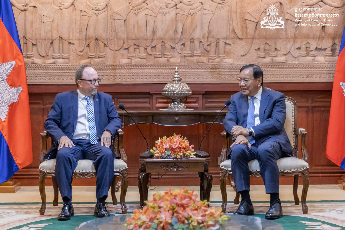 柬埔寨副首相兼外交大臣会见德国驻柬大使 双方就深化双边合作交换意见