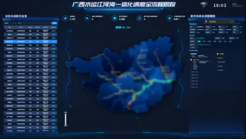 广西水运江河海一体化调度平台试运行