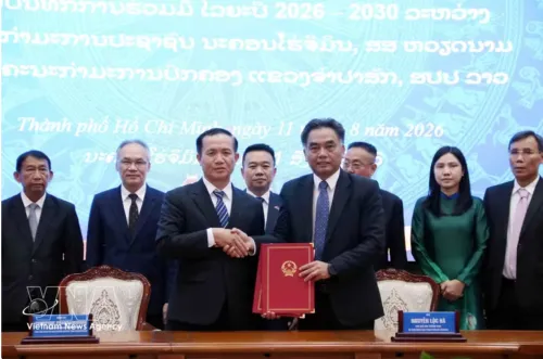 越南胡志明市与老挝占巴塞省签署2026-2030年合作谅解备忘录