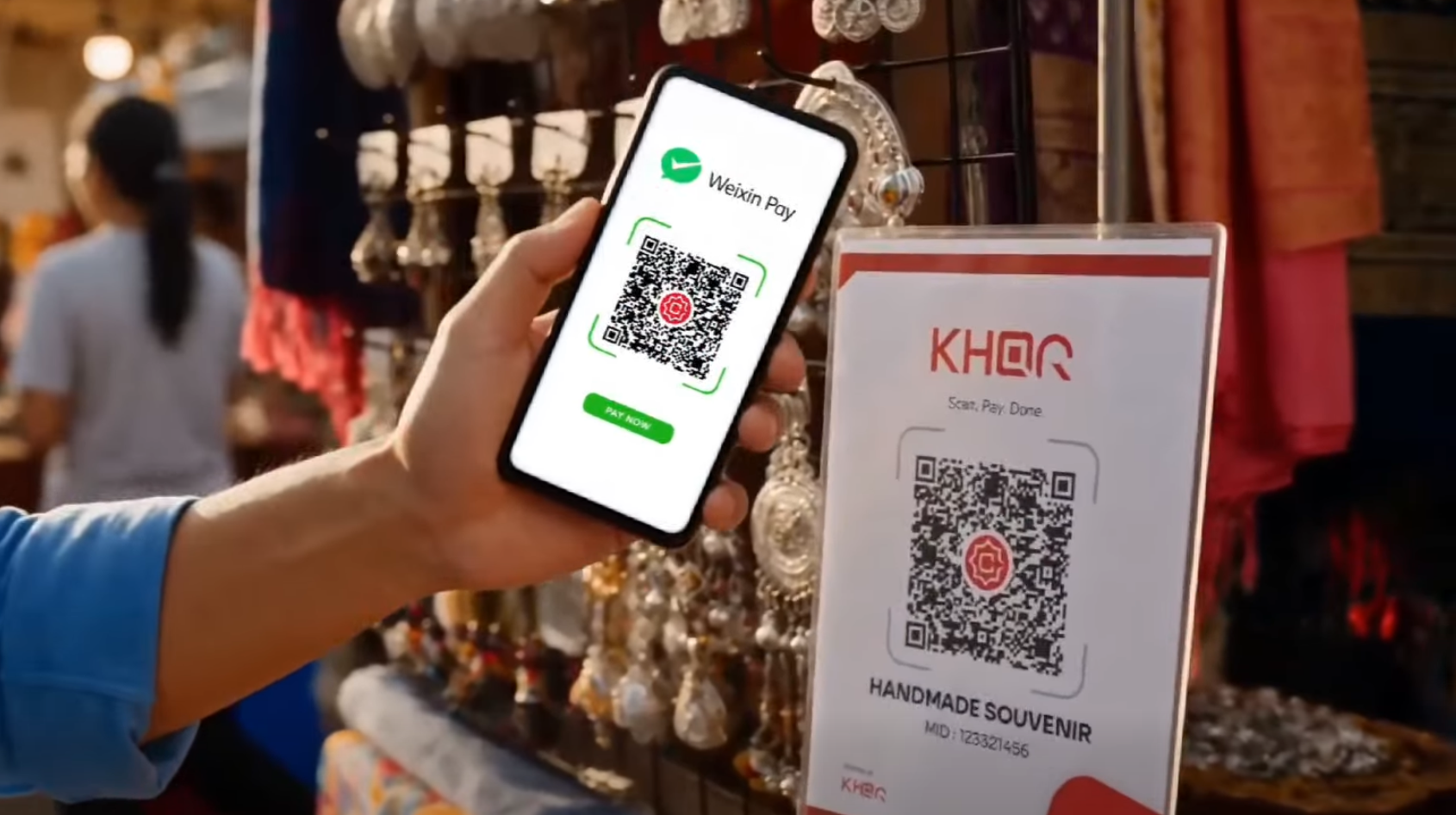 中国微信支付正式接入柬埔寨KHQR跨境支付  实现在柬当地“扫码即付”