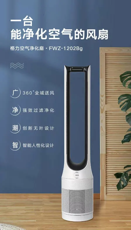 一台能净化空气的风扇 格力空气净化扇·FWZ-1202Bg