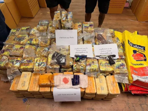 泰国警方截获一起大型毒品运输案 查获214公斤冰毒和40万粒“疯药”